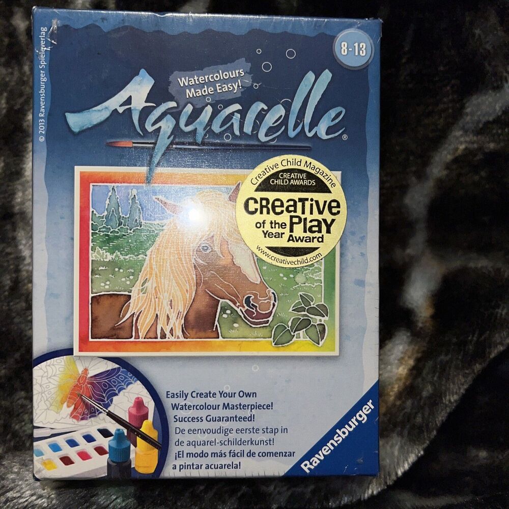 Ravensburger Aquarelle Horse Portrait Watercoloring  4.75x￼3in Brand New Sealed